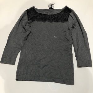 New with tags trendy black and gray top.
